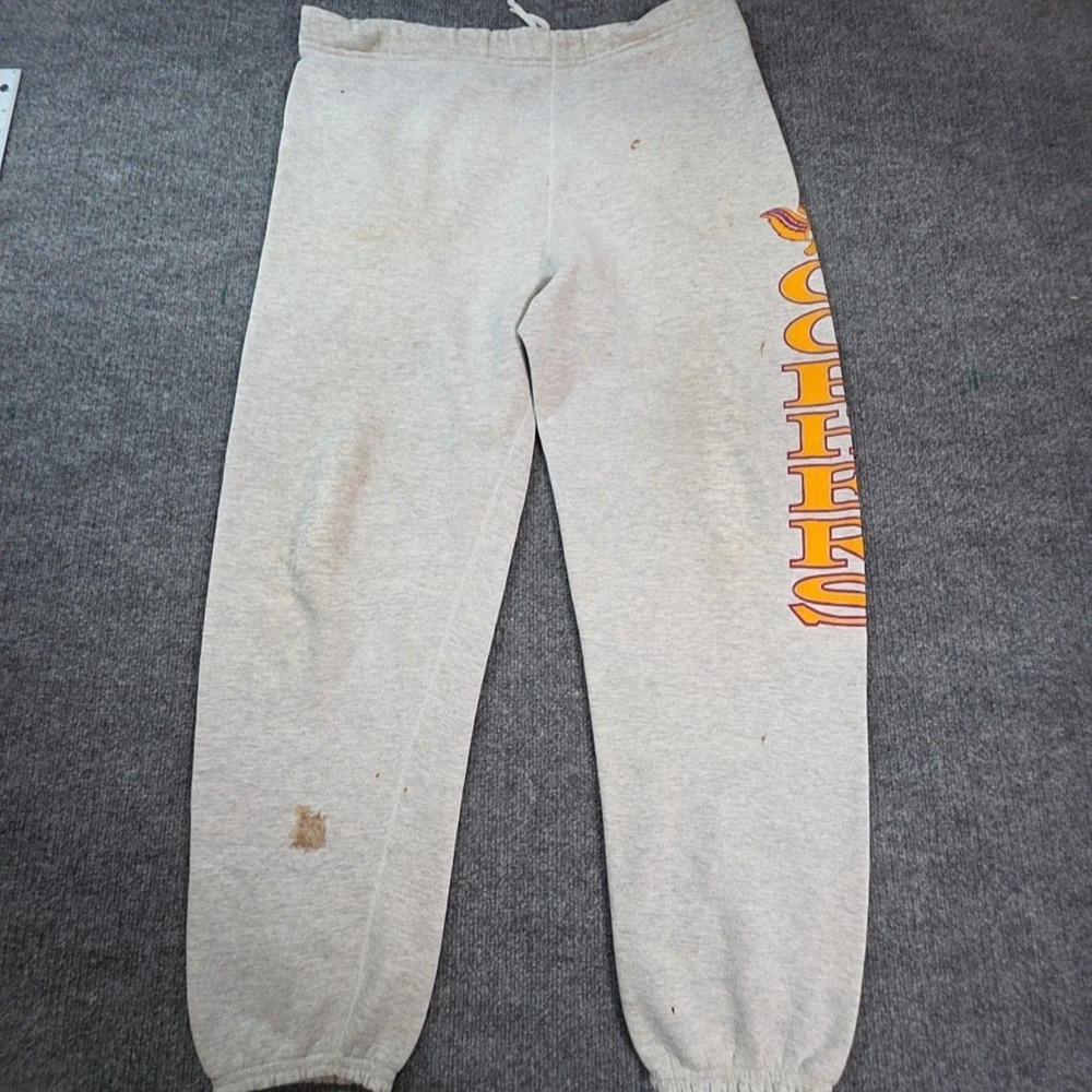 Discus Athletic Sweatpants Mens Medium Gray Fleece Elastic Waist Logo Pants